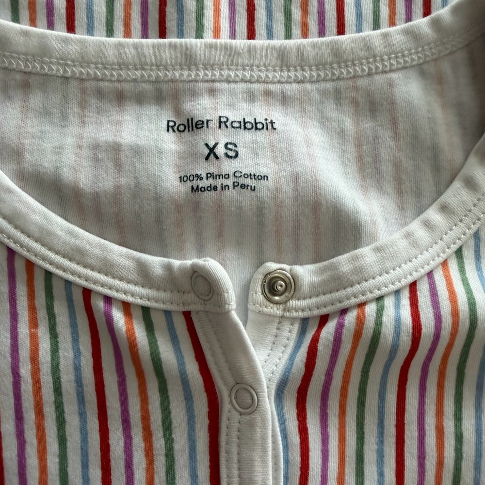 Roller Rabbit Striped Multicolor Pajama Top - Picture 3 of 3